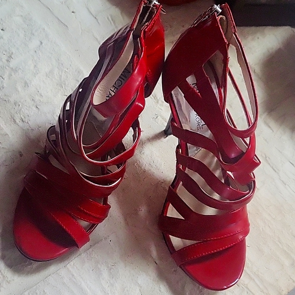 Red Michael Kors Heels. Size 6.5